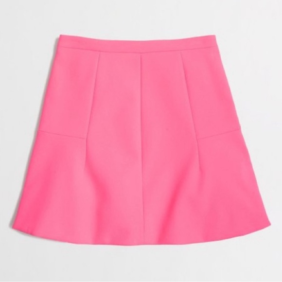 J. Crew Dresses & Skirts - J Crew Flare A-Line Neon Pink Mini Skirt Size 0